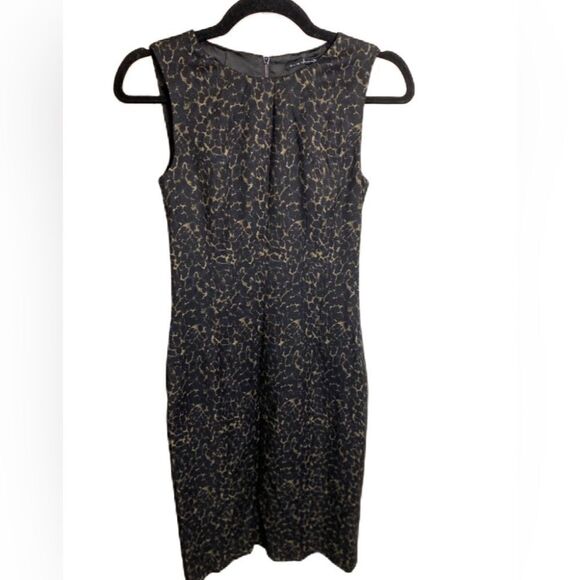 #317 ELIE TAHARI Cheetah Print Fitted dress - Picture 1 of 9
